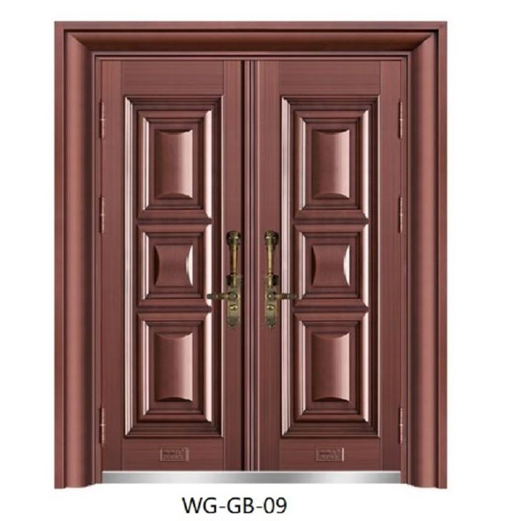 Double Size Exterior Metal Copper Door