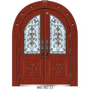 Nofs Ċirku Tond tal-Injam tal-Ħġieġ tal-Bieb